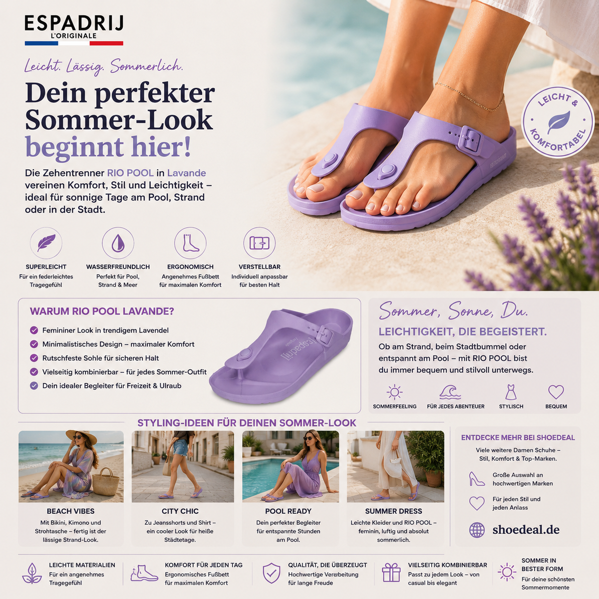 Dein perfekter Sommer-Look. Espadrij RIO Pool. | shoedealo.shop