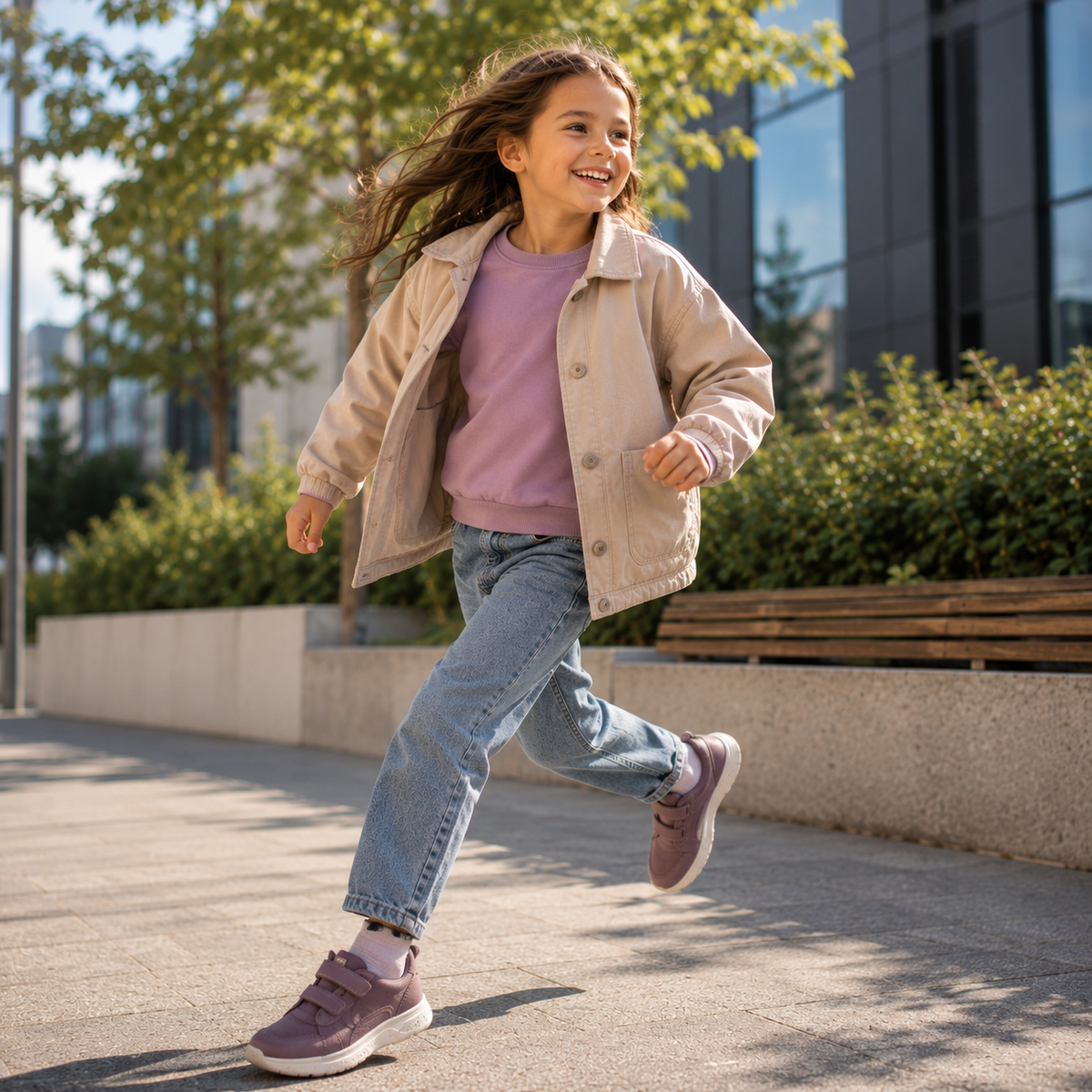 Kind in Bewegung mit bequemen Schuhen für Alltag und Freizeit – shoedealo.shop