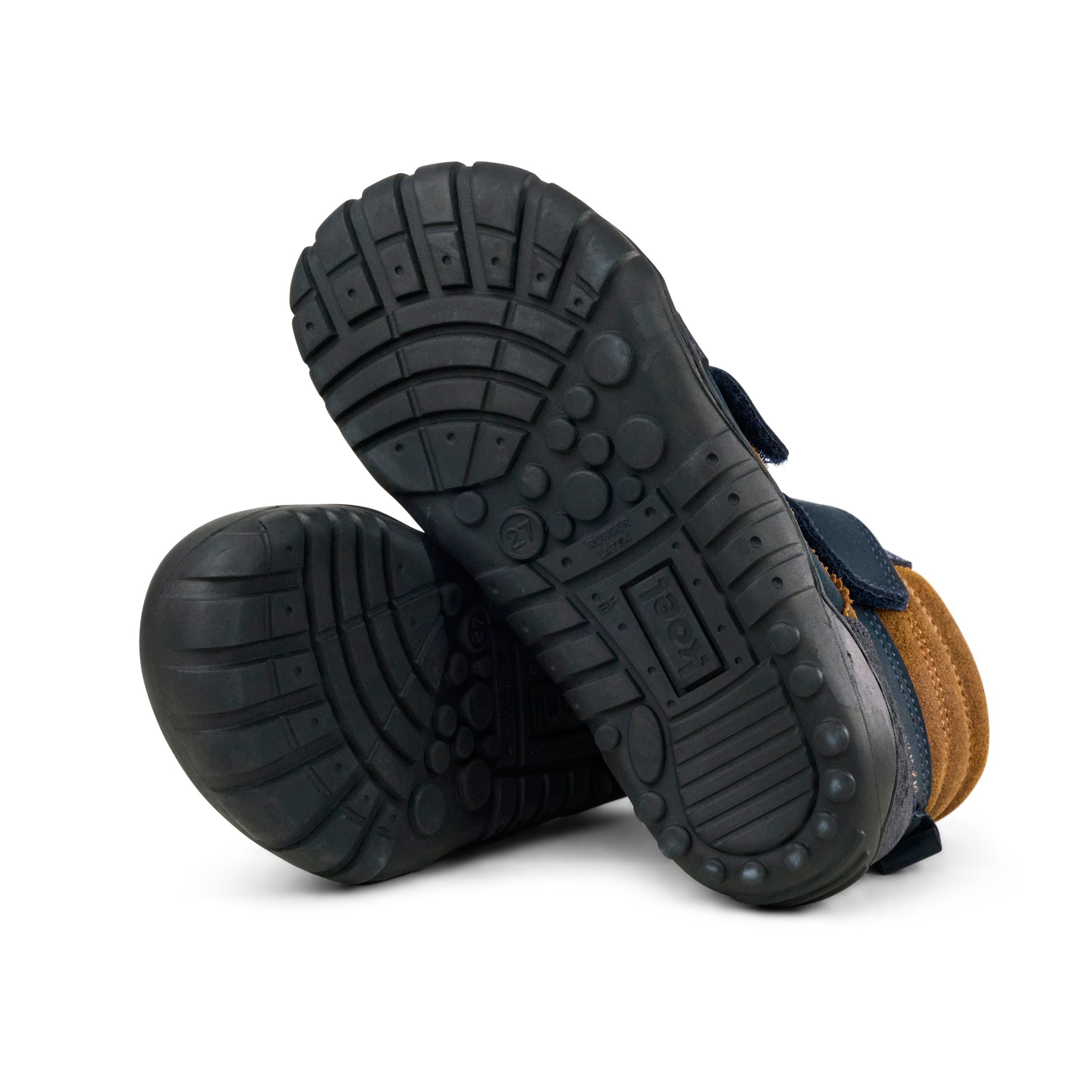 KOEL Barefoot Kinderstiefel - MILO 3.0 HYDRO WP navy cognac