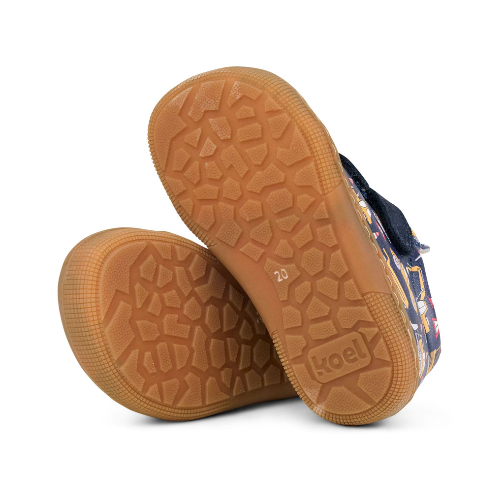 KOEL Barefoot Kinder Sneakers DANNY PRINT tractor blue
