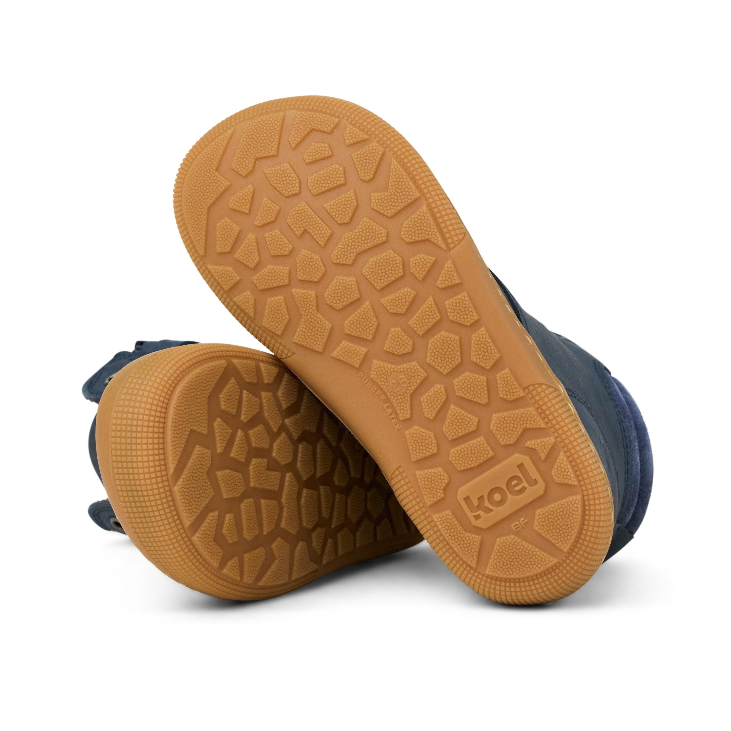 KOEL warm gefütterte Barefoot Kinderstiefel - DARIUS WOOL - blue