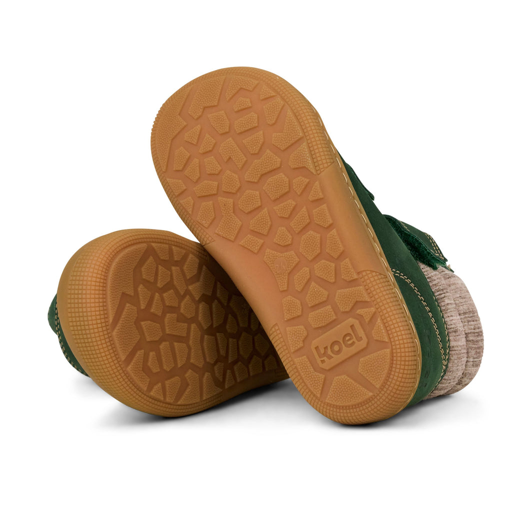 KOEL gefütterte Barefoot Kinderstiefel - DEAN 2.0 WP WOOL 07T049 - green