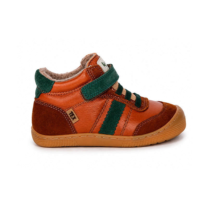 KOEL Barefoot Kinder Übergangsschuhe Sneakers DANIEL 3.0 SUEDE cognac
