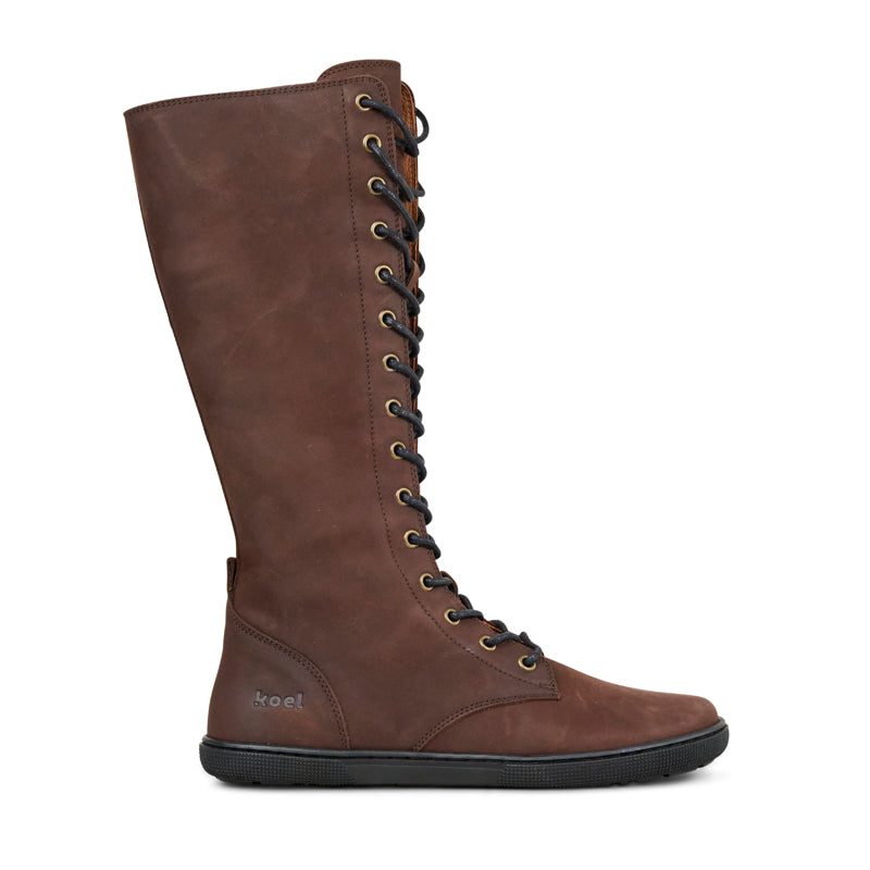 KOEL Damen Barefoot Stiefel FLORA HYDRO - brown