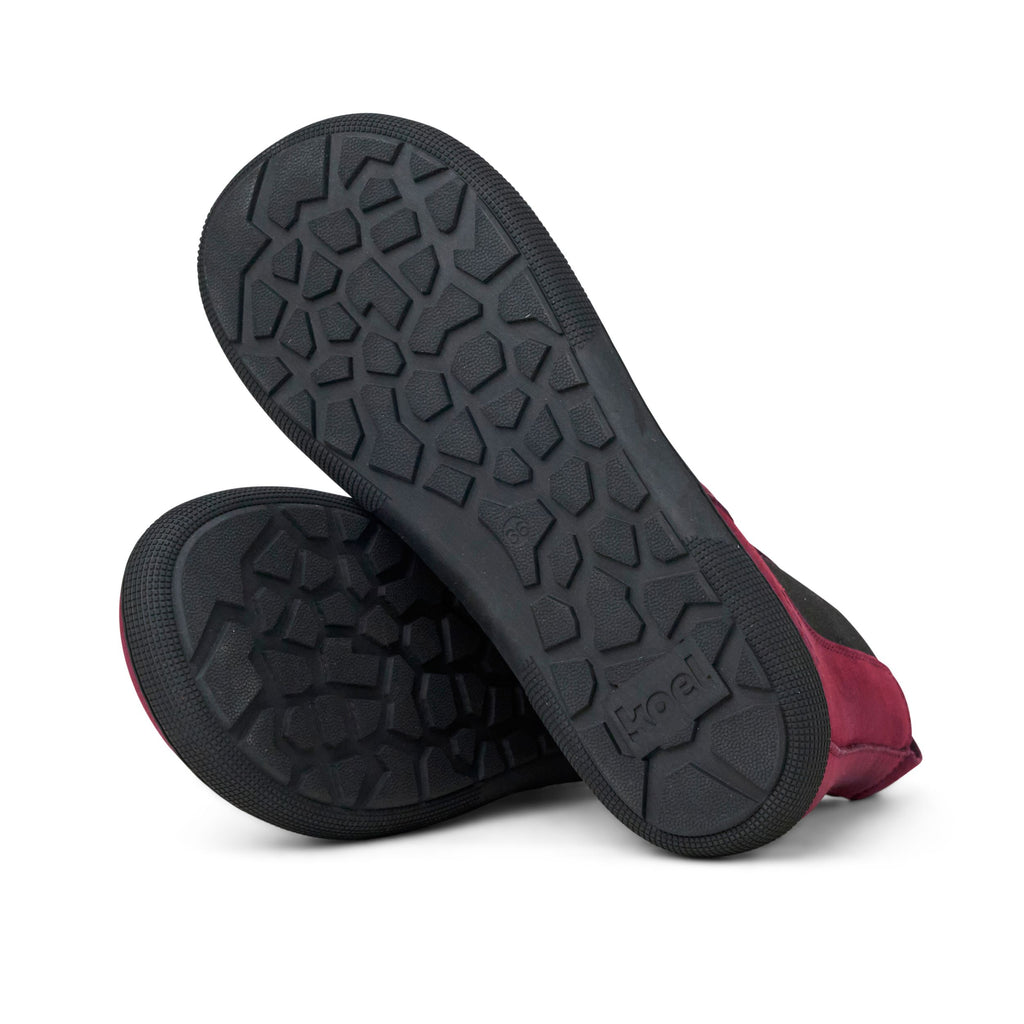 KOEL Damenschuhe - Barefoot Booties FILAS MERINO bordo