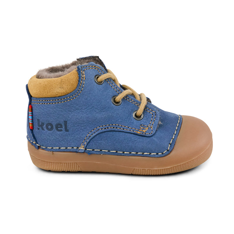 KOEL Barefoot Kinder Lauflernschuhe AVA LEATHER WOOL jeans