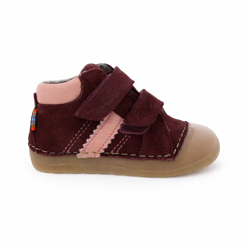 KOEL Barefoot Kleinkind Übergangsschuhe Sneakers AUSTIN SUEDE bordo