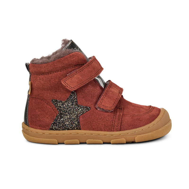KOEL Barefoot Kinder Booties KIVO WOOL TEX extra weit old pink