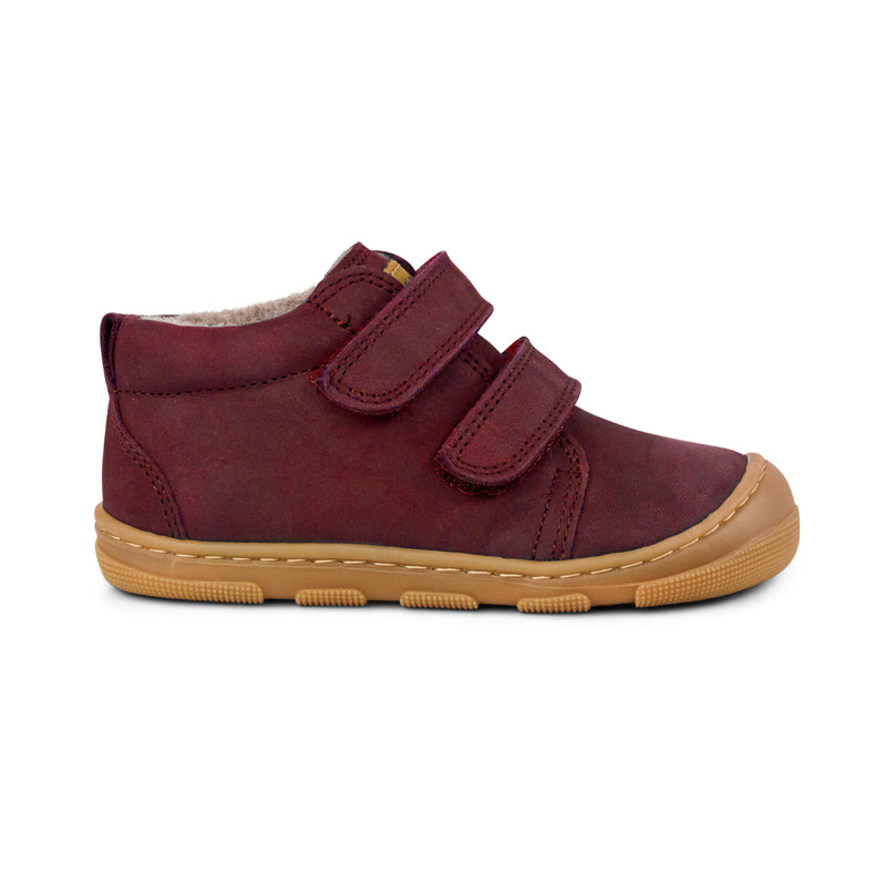 KOEL Barefoot Kinder Übergangsschuhe Sneakers KARI WOOL extra weit bordo