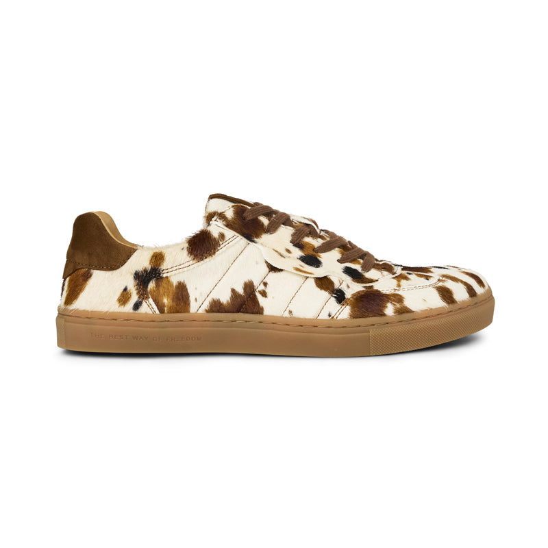 KOEL Damen Barefoot Sneakers HELENA SUEDE PRINT beige