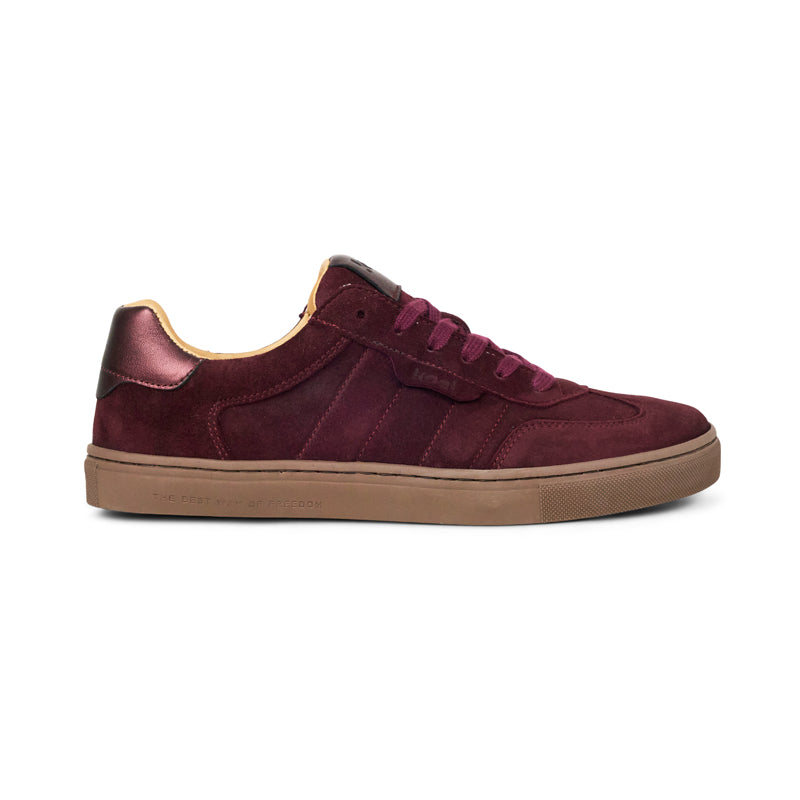 KOEL Damen Barefoot Sneakers HELENA SUEDE bordo