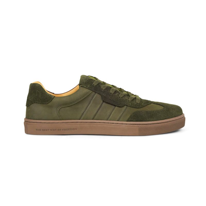 KOEL Barefoot Herren Sneakers HELIO SUEDE olive