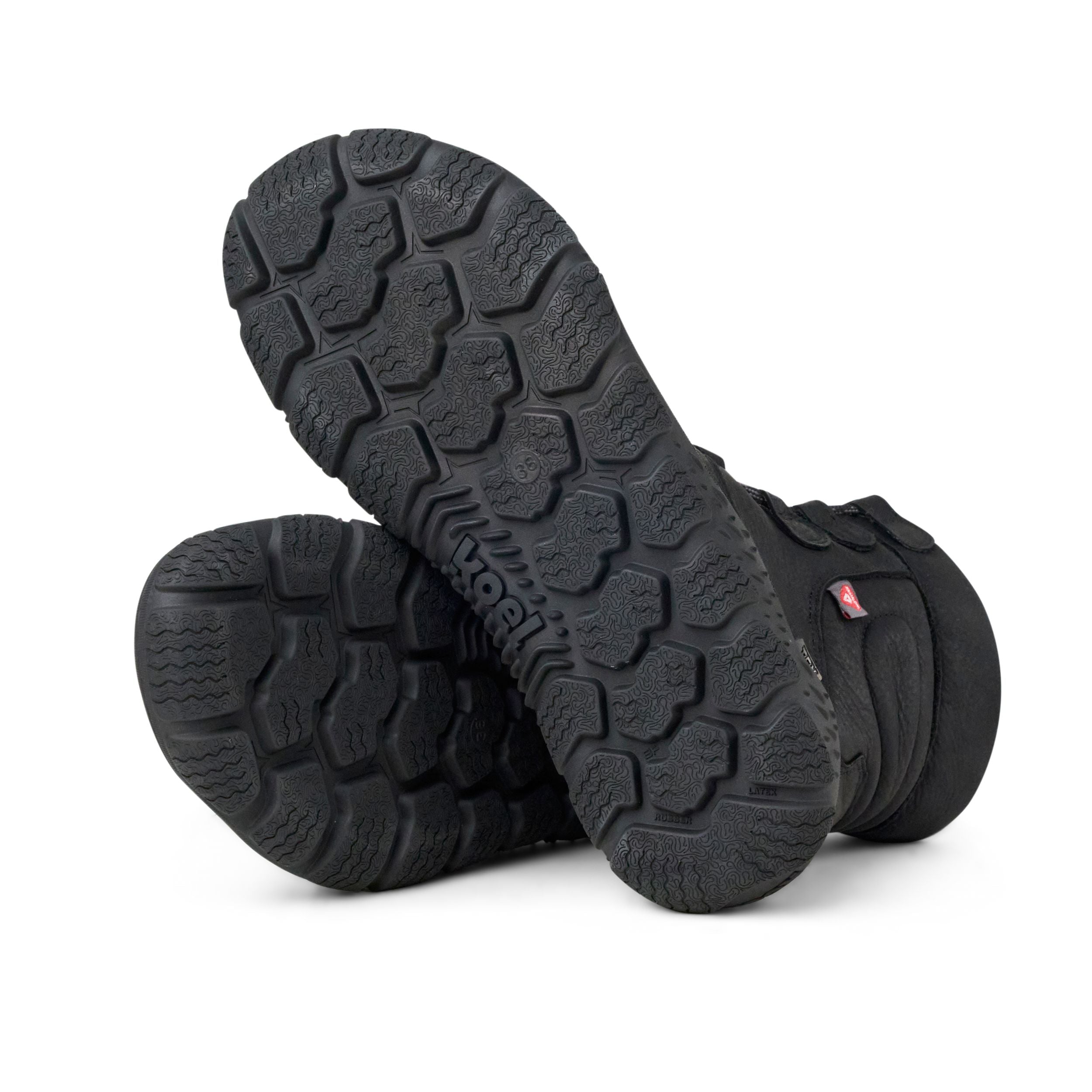 KOEL Damen Barefoot Outdoor Booties RISEA MERINO - black