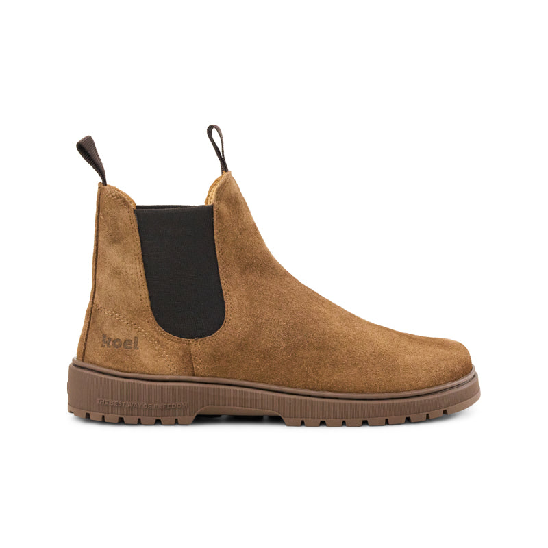 KOEL Damen Barefoot Chelseaboots GAVIEN SUEDE brandy