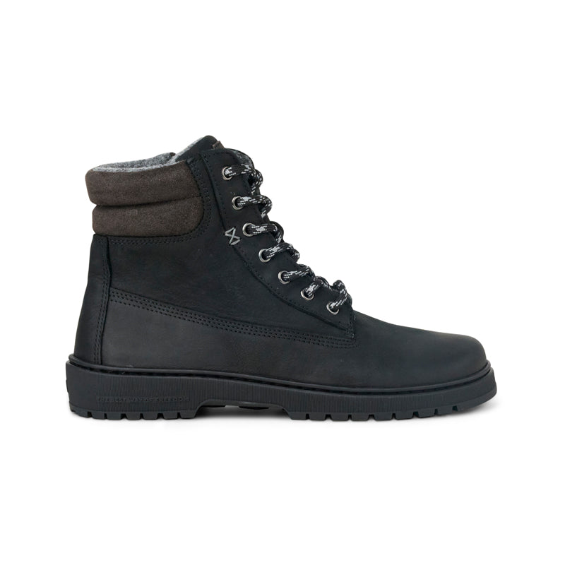 KOEL Damen gefütterte Barefoot Schnürboots GRAVON FELT black