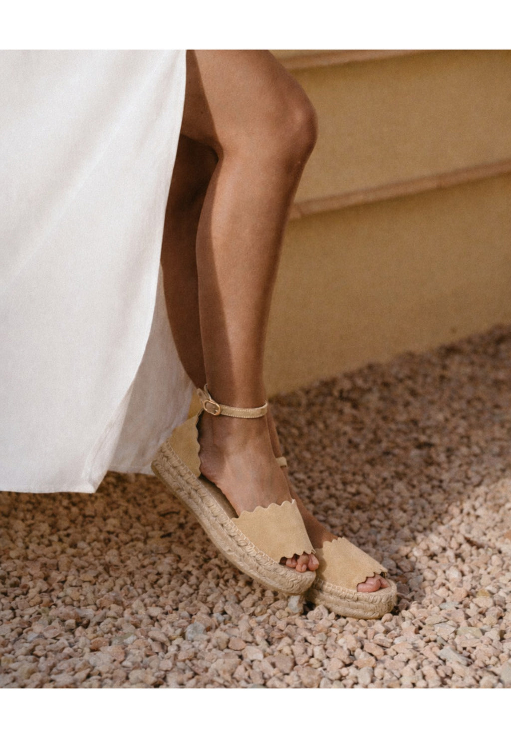 ESPADRIJ L'ORIGINALE Damen Plateausandalette LYON tan clair – Sandalen & Sandaletten – Bild 9