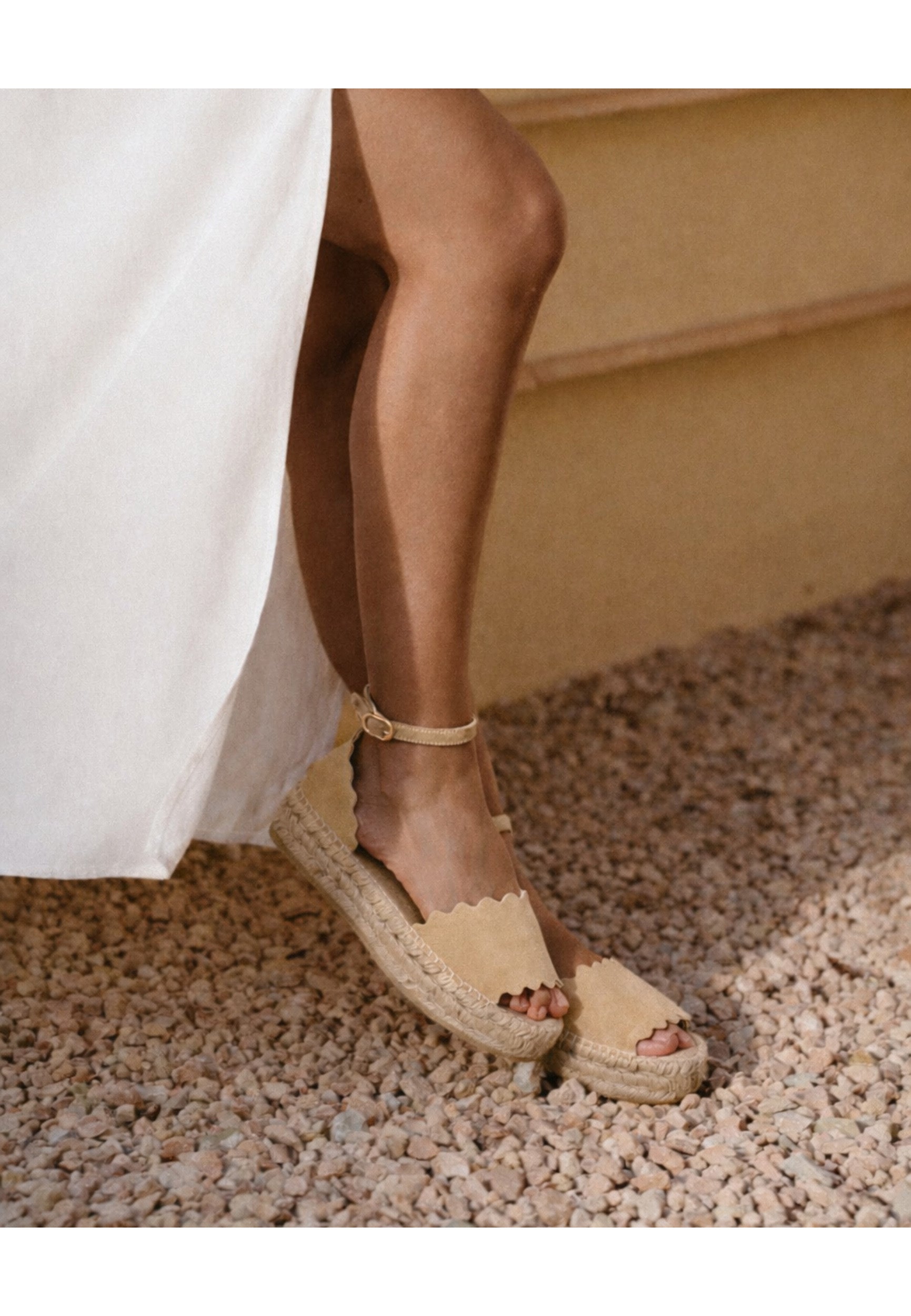 ESPADRIJ L'ORIGINALE Damen Plateausandalette LYON tan clair – Sandalen & Sandaletten – Bild 9