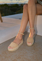 ESPADRIJ L'ORIGINALE Damen Plateausandalette LYON tan clair – Sandalen & Sandaletten – Bild 11