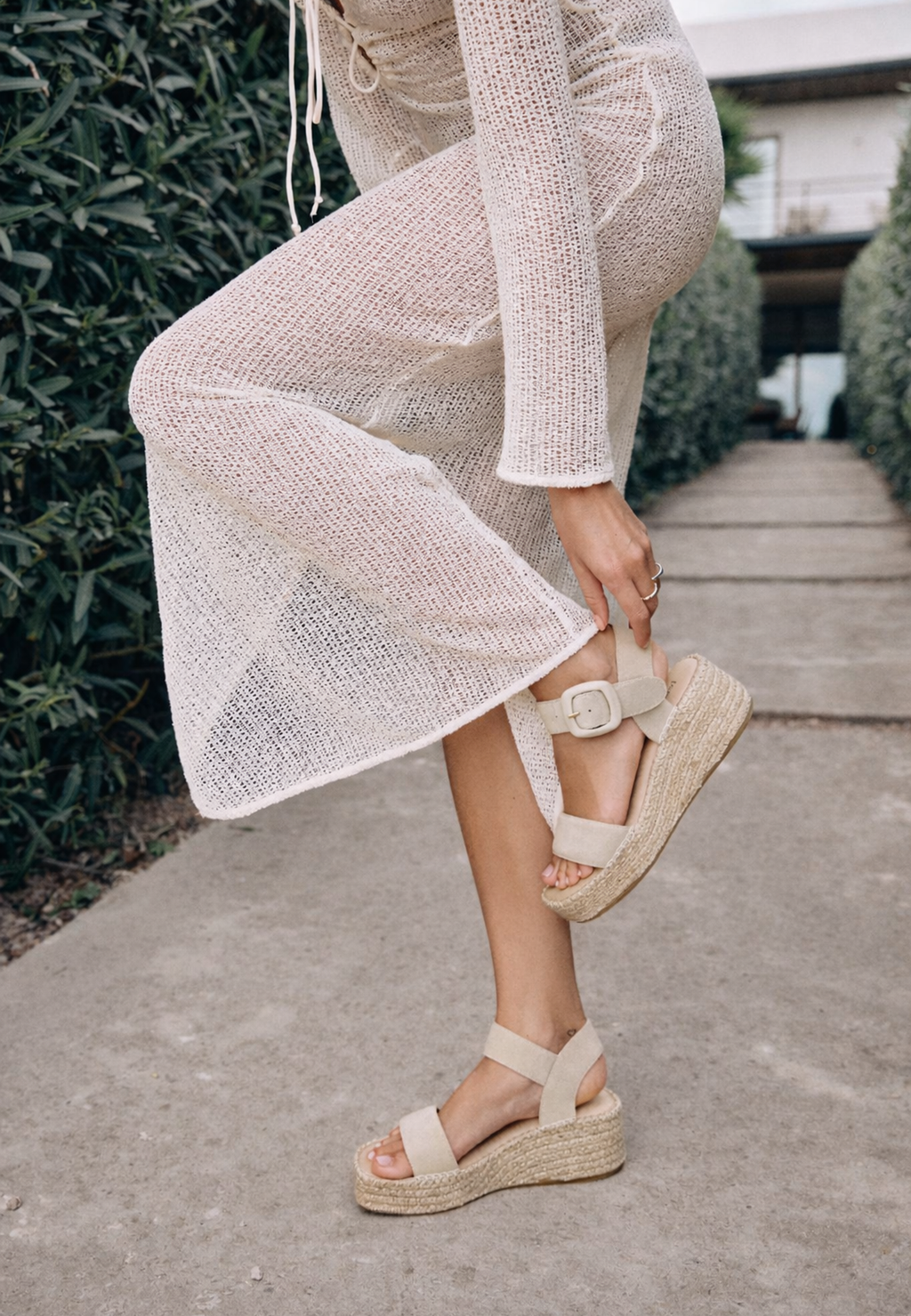 ESPADRIJ L'ORIGINALE Damen Sandalette BETTY MONO HIGH beige – Sandalen & Sandaletten – Bild 7