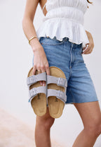 ESPADRIJ L'ORIGINALE Damen Pantolette AMI VELOUR sable