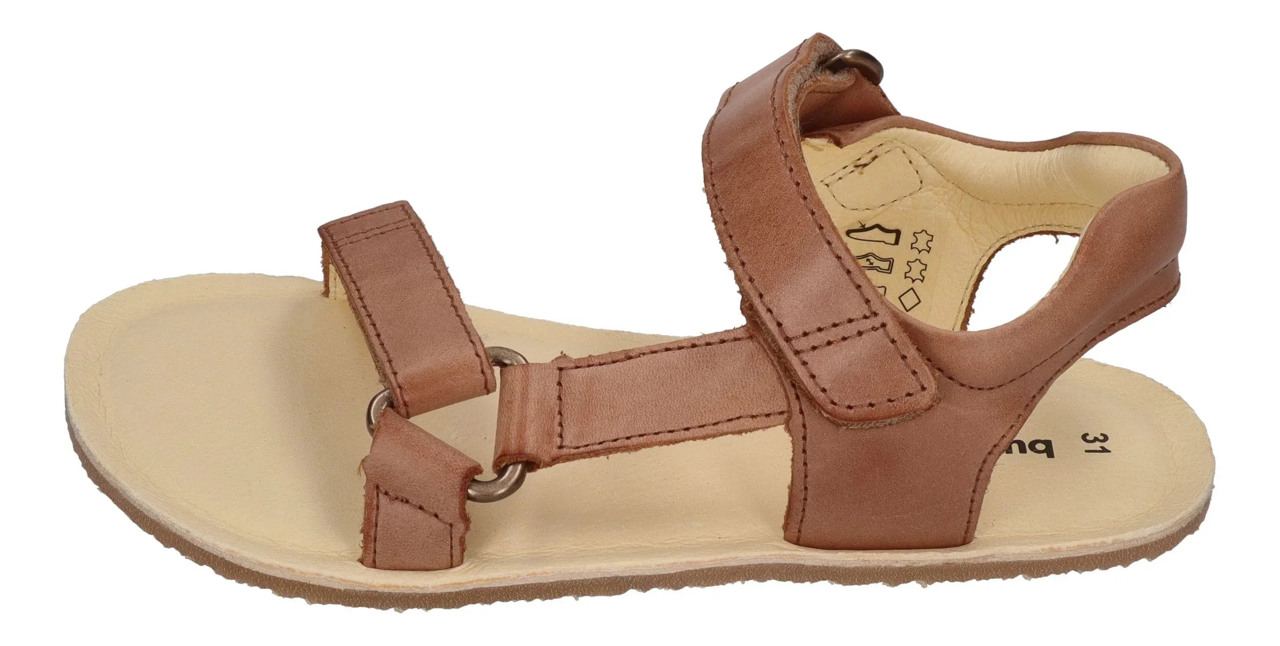 BUNDGAARD Kinder Barefoot Sandalen HAVEN BG202254 cognac