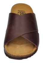 BUSCHE Damen Pantoletten Kreuzbandage MENORCA 3026 coffee – Pantoletten – Bild 3
