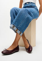FITFLOP Damen Ballerina DELICATO CROCODILE dark merlot