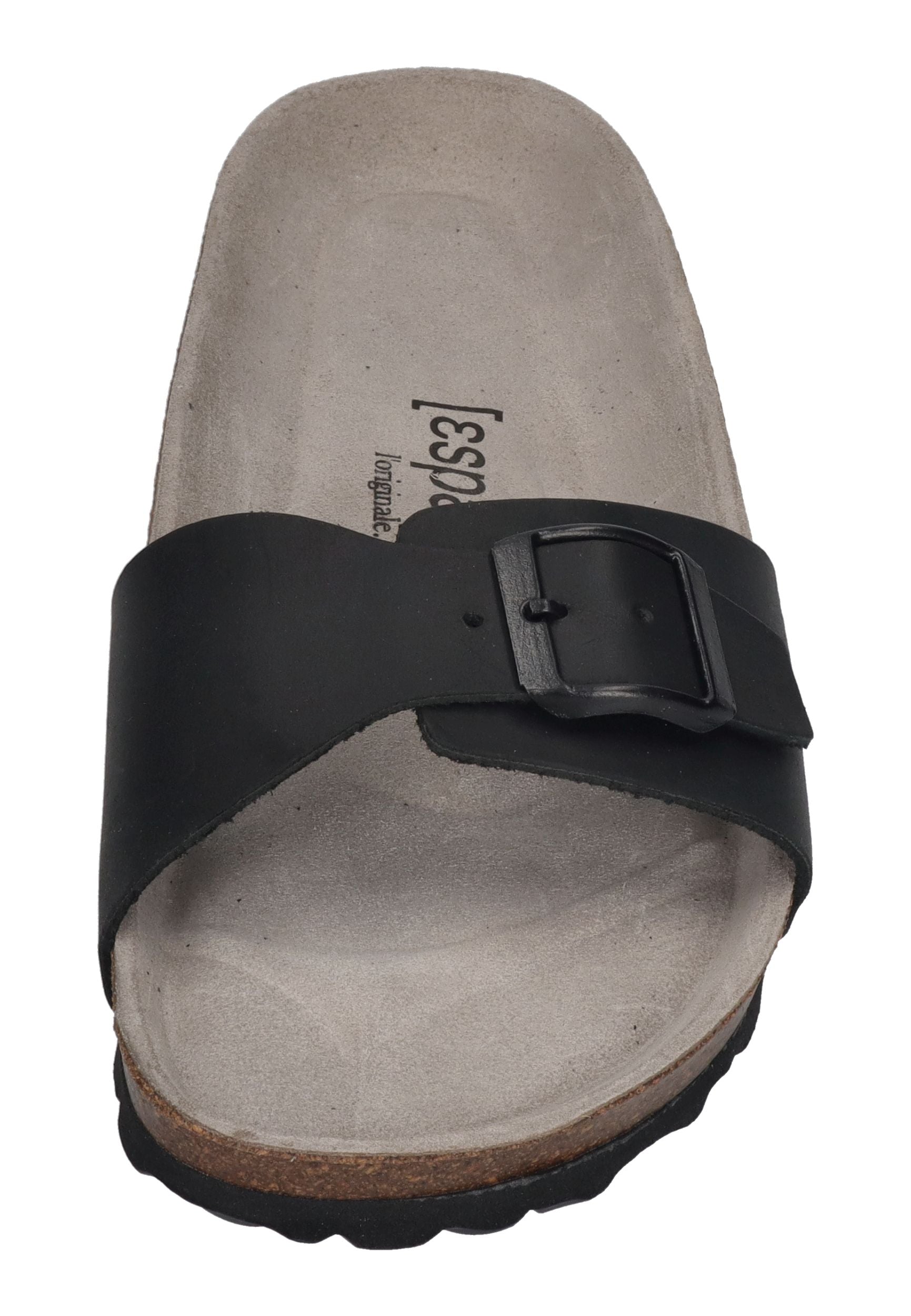 ESPADRIJ L'ORIGINALE Damen Pantolette SOLEA CUIR noir