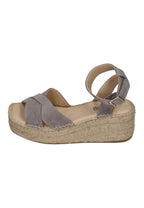 ESPADRIJ L'ORIGINALE Damen Sandalette CROIX VELOUR HIGH stone – Sandalen & Sandaletten – Bild 2