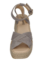 ESPADRIJ L'ORIGINALE Damen Sandalette CROIX VELOUR HIGH stone – Sandalen & Sandaletten – Bild 3
