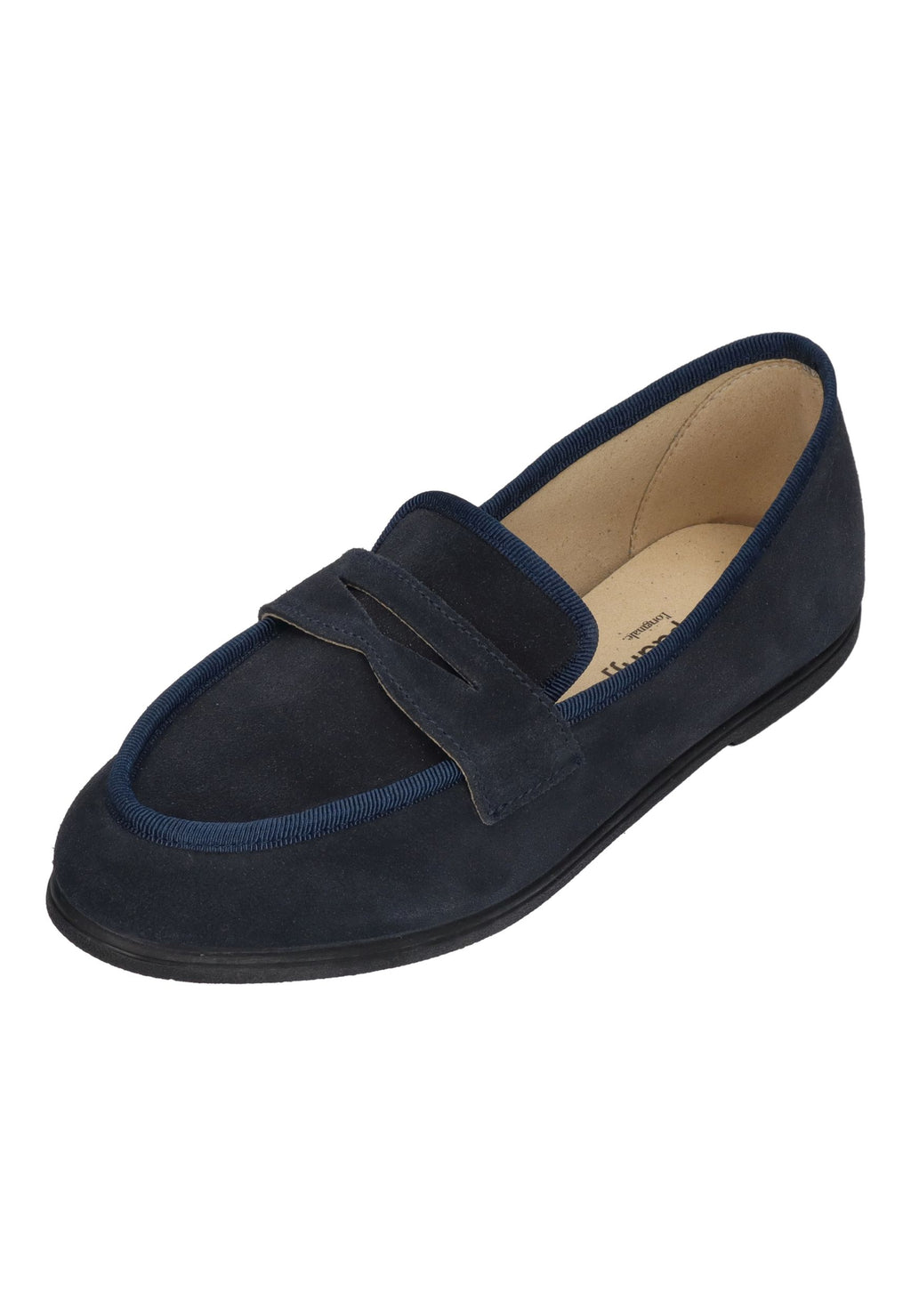 ESPADRIJ L'ORIGINALE Damen Slipper LOAFER CLASSIC VELOUR bleu fonce