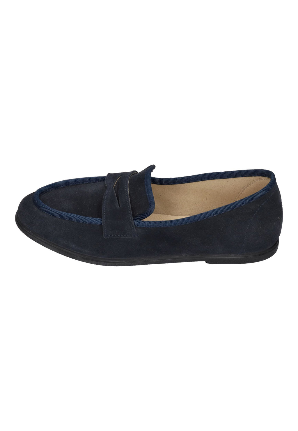 ESPADRIJ L'ORIGINALE Damen Slipper LOAFER CLASSIC VELOUR bleu fonce
