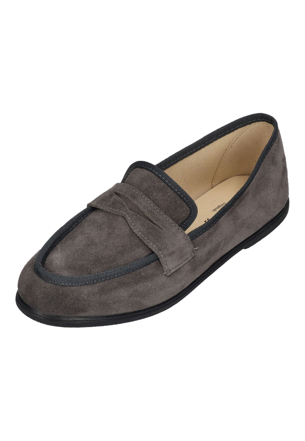 ESPADRIJ L'ORIGINALE Damen Slipper LOAFER CLASSIC VELOUR carbone