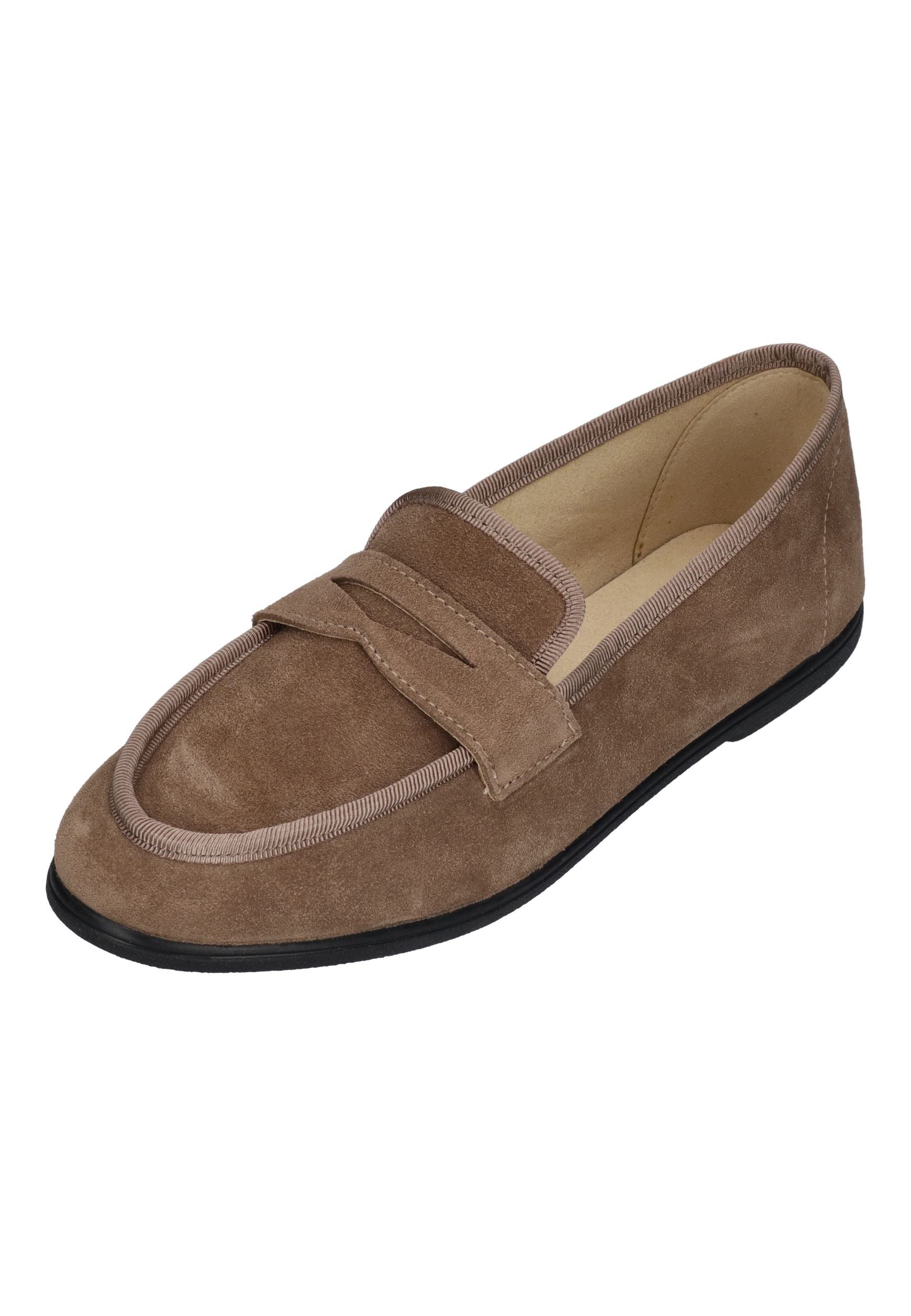 ESPADRIJ L'ORIGINALE Damen Slipper LOAFER CLASSIC VELOUR tabacco – Espadrilles