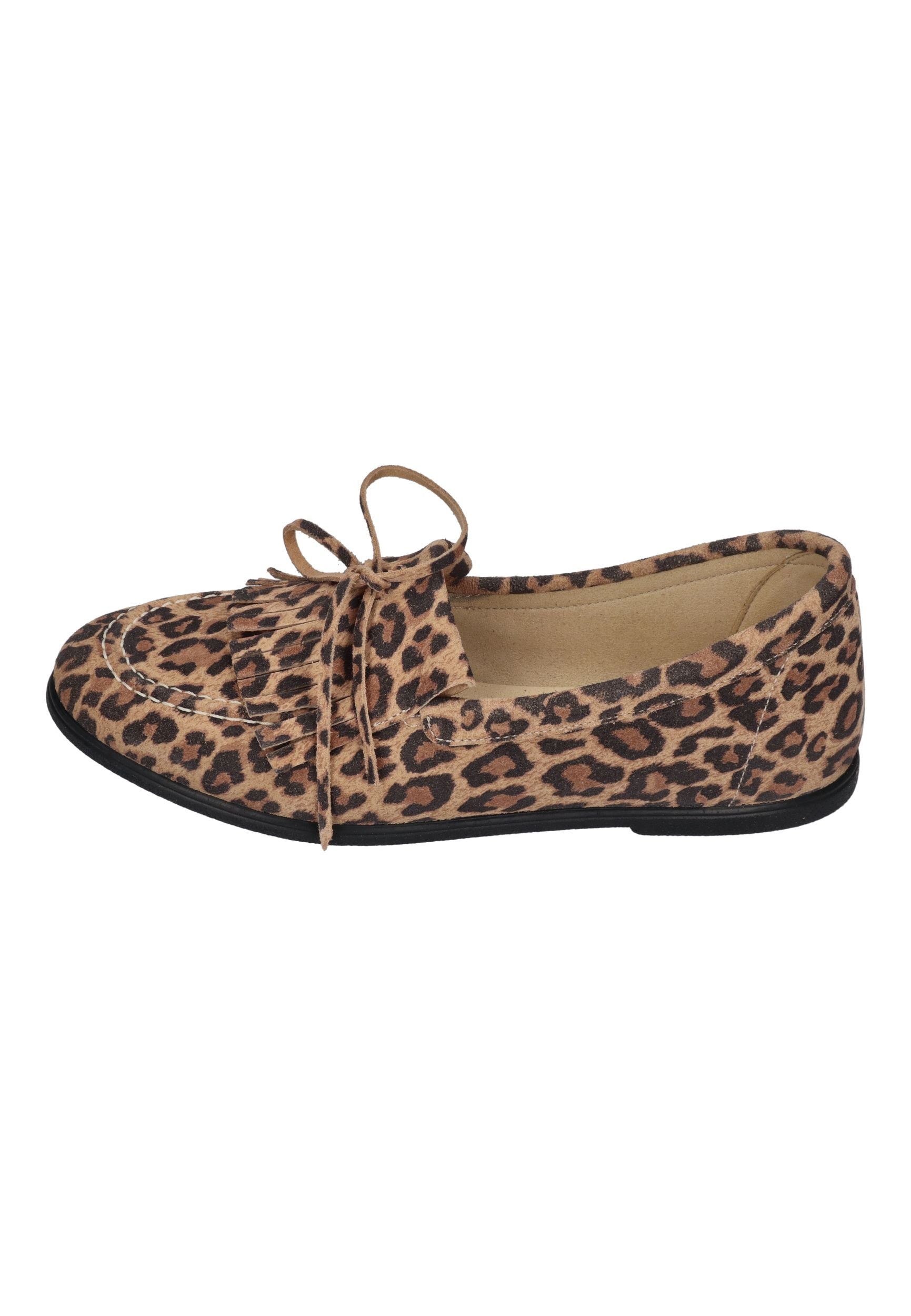 ESPADRIJ L'ORIGINALE Damen MOCASSIN VELOUR LEO leopard