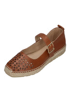 ESPADRIJ L'ORIGINALE Damen Espadrilles BALLERINE GRILLE cognac