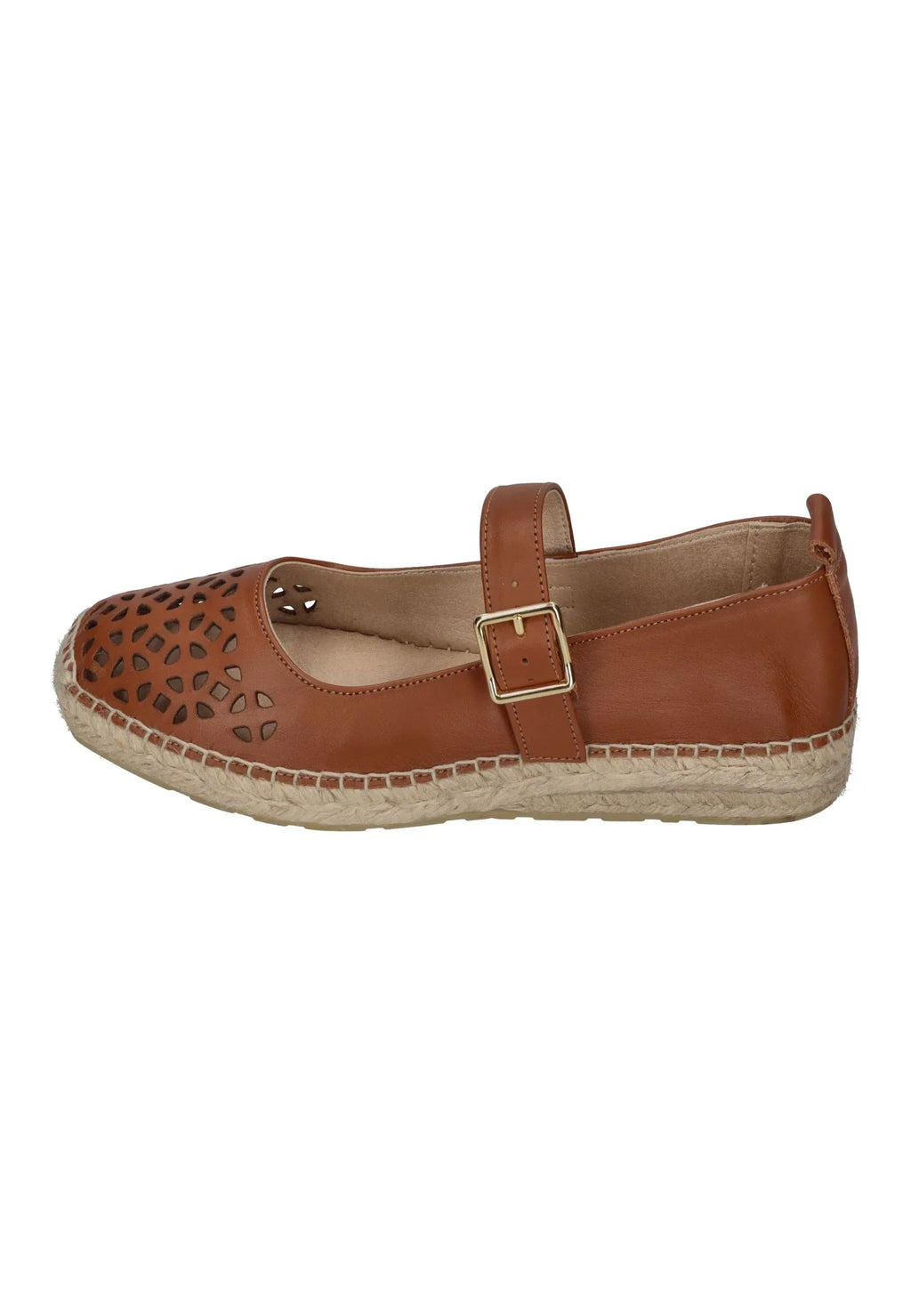 ESPADRIJ L'ORIGINALE Damen Espadrilles BALLERINE GRILLE cognac