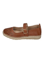 ESPADRIJ L'ORIGINALE Damen Espadrilles BALLERINE GRILLE cognac