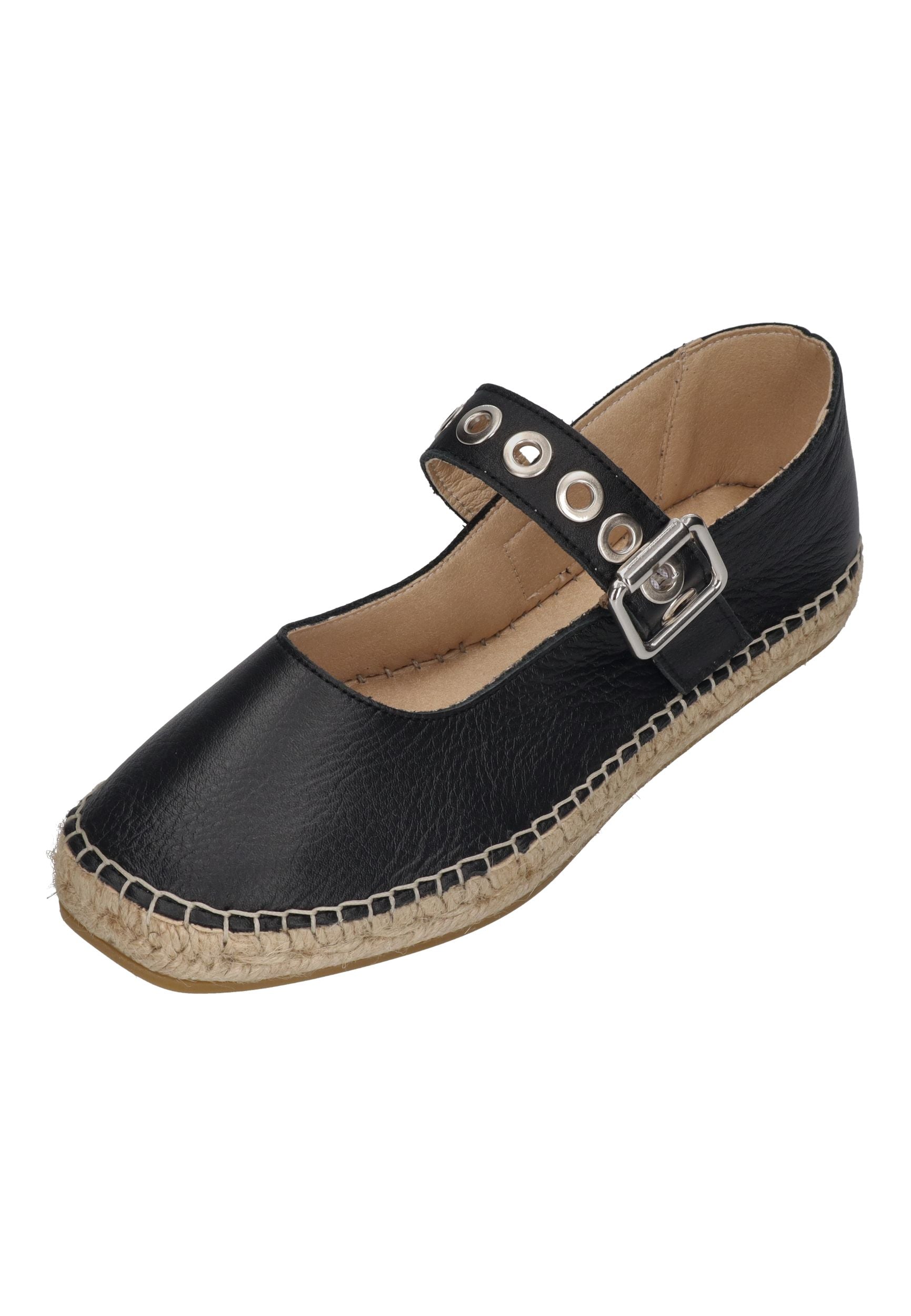 ESPADRIJ L'ORIGINALE Damen Espadrilles BALLERINE ROQUE noir – Espadrilles