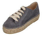 ESPADRIJ L'ORIGINALE Damen Espadrilles - BASKET VELOUR - asphalt