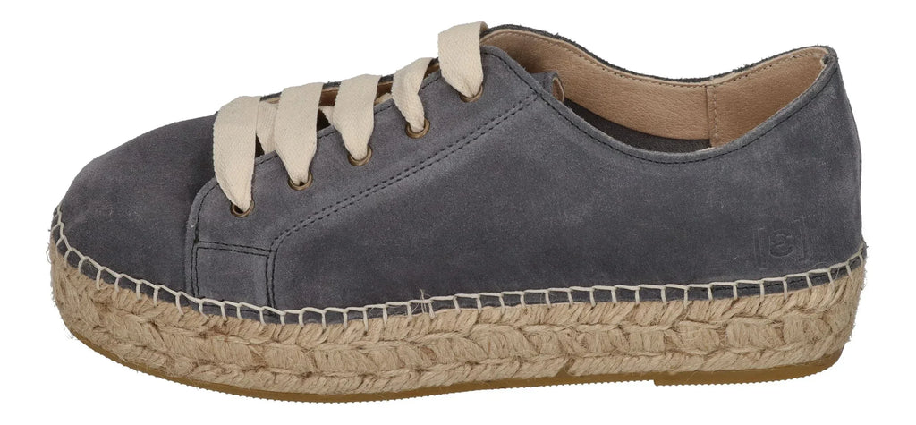 ESPADRIJ L'ORIGINALE Damen Espadrilles - BASKET VELOUR - asphalt