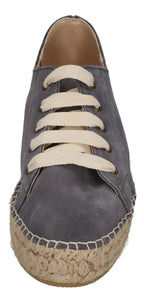 ESPADRIJ L'ORIGINALE Damen Espadrilles - BASKET VELOUR - asphalt