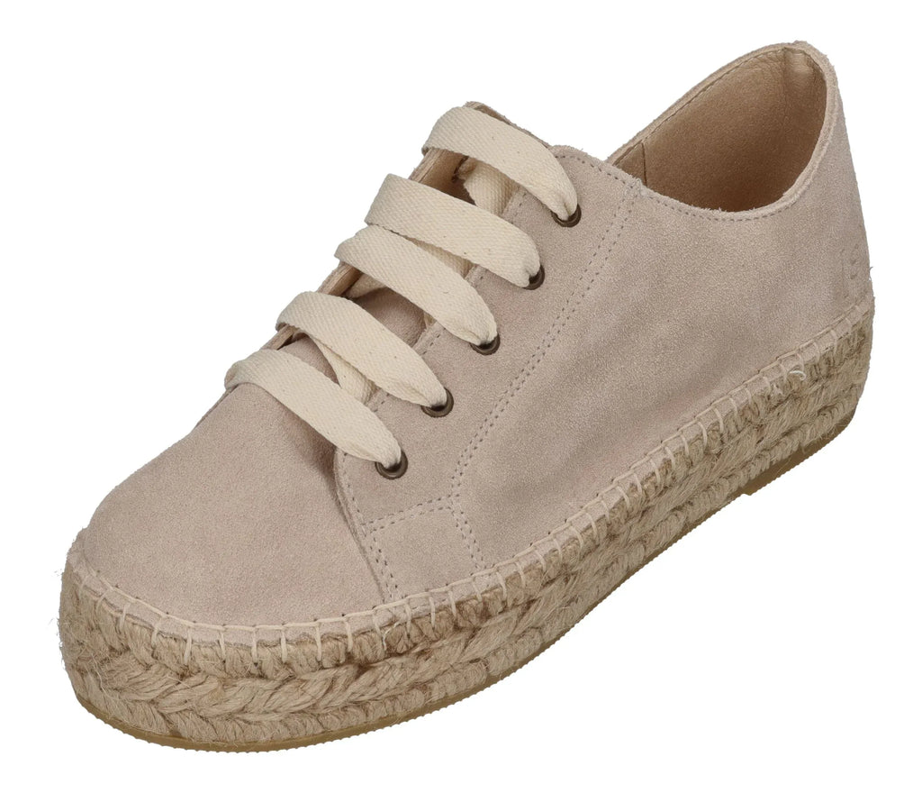 ESPADRIJ L'ORIGINALE Damen Espadrilles - BASKET VELOUR - beige