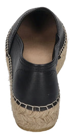 ESPADRIJ L'ORIGINALE Damen Espadrilles - CLASSIC CUIR HIGH - noir