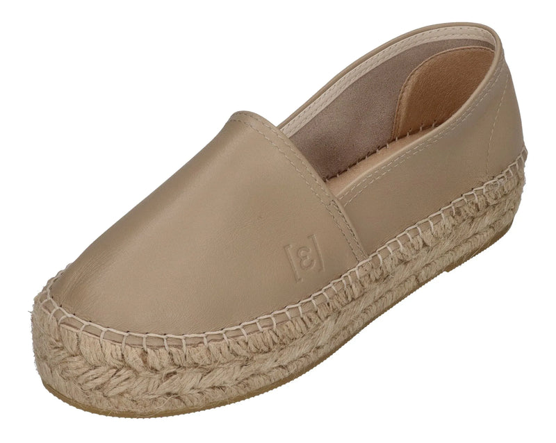 ESPADRIJ L'ORIGINALE Damen Espadrilles - CLASSIC CUIR HIGH - taupe