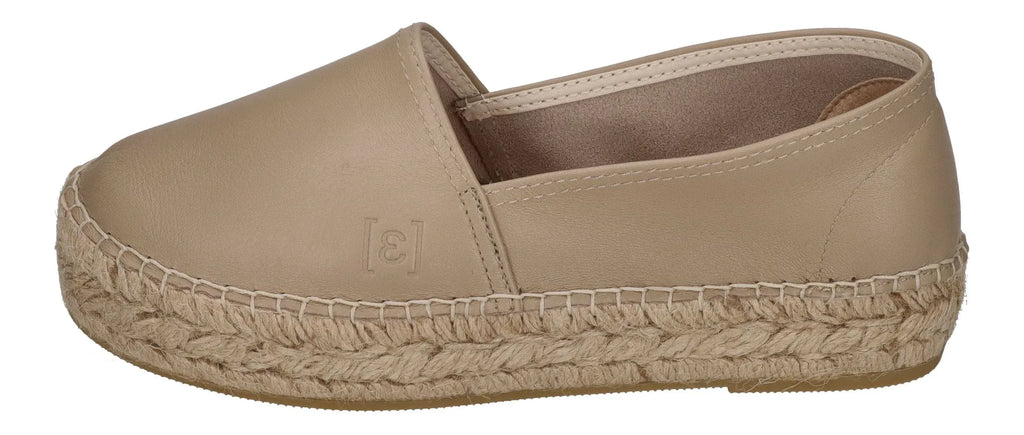 ESPADRIJ L'ORIGINALE Damen Espadrilles - CLASSIC CUIR HIGH - taupe