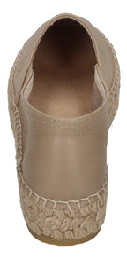 ESPADRIJ L'ORIGINALE Damen Espadrilles - CLASSIC CUIR HIGH - taupe