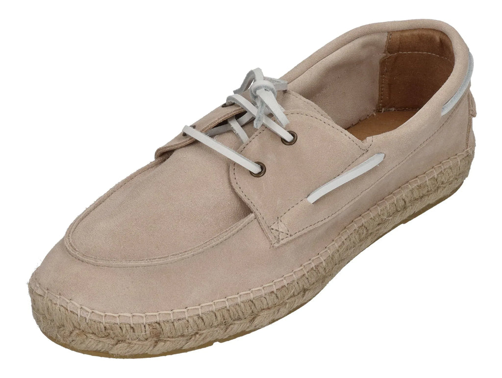 ESPADRIJ L'ORIGINALE Herren Espadrilles - NAVIRE VELOUR MEN - beige x white laces