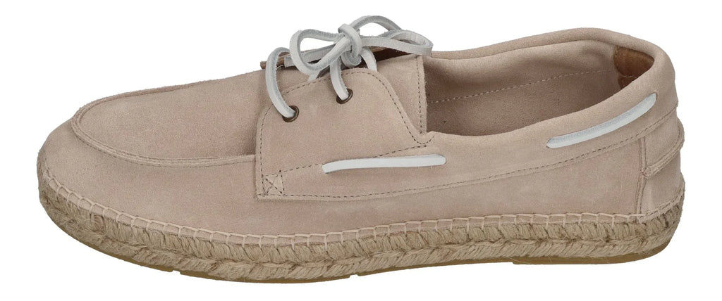 ESPADRIJ L'ORIGINALE Herren Espadrilles - NAVIRE VELOUR MEN - beige x white laces