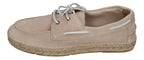 ESPADRIJ L'ORIGINALE Herren Espadrilles - NAVIRE VELOUR MEN - beige x white laces